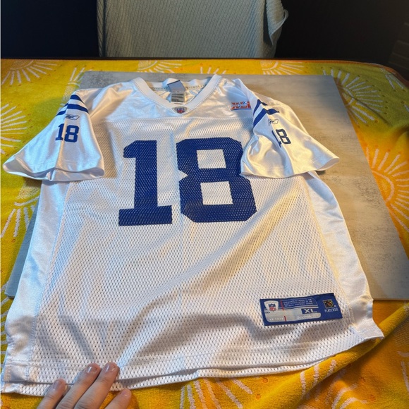 Reebok Other - Reebok NFL Indianapolis Colts Peyton Manning 18 white Mesh Jersey Kids XL 18-20